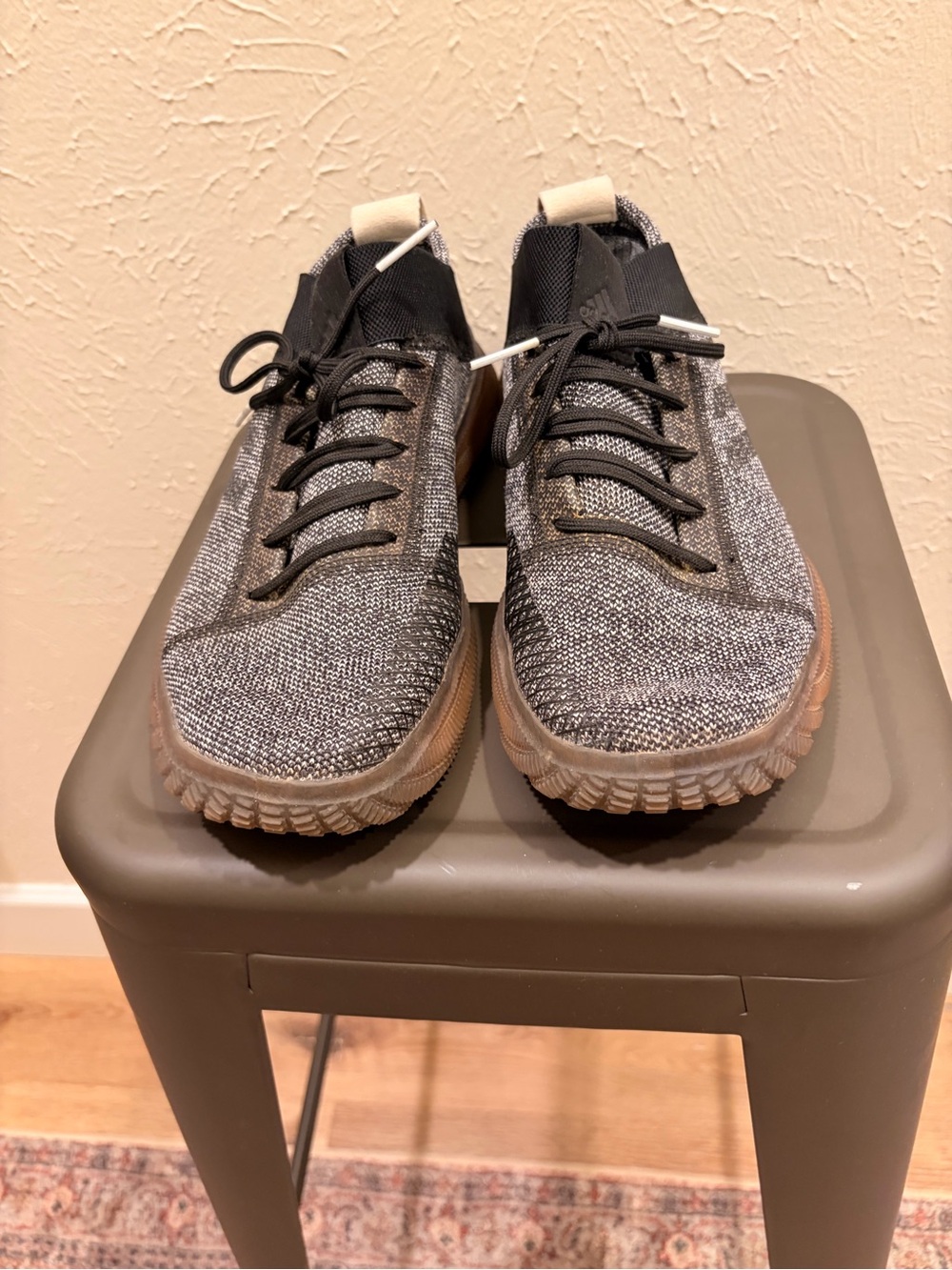 adidas Men's Knit Athletic Sneakers - Black & Brown